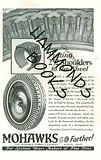 Image for Ad for Mohawk Rubber Company PUTTING 252 SHOULDERS to the WHEEL