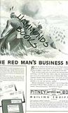 Image for Ad Pitney Bowes the RED MANS BUSINESS MAIL - Illustration of Indians