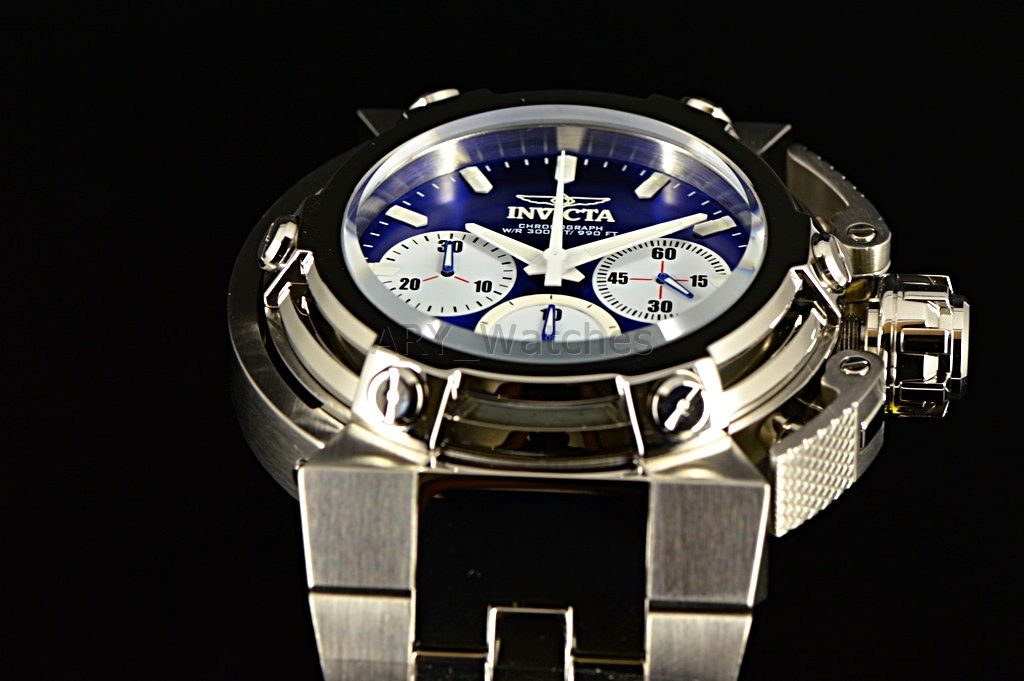 NEW Invicta 46mm X-Wing Swiss Parts Chronograph BLUE Dial Silver ...