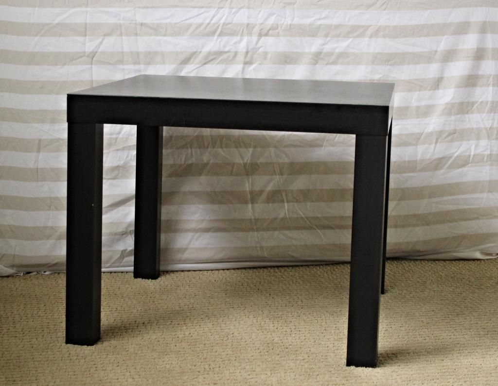 black ikea lack table