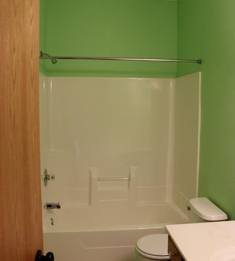 lime green before guest bath