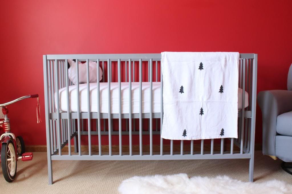 DIY grey IKEA crib hack