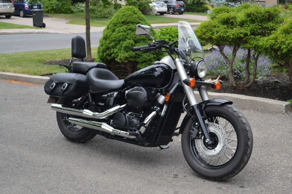 Pictures of my saddlebags installed on my Phantom Honda Shadow Forums