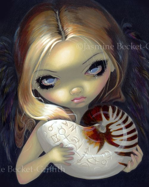 Jasmine Becket Griffith Art Print Signed Alchemical Angel Ii Shell