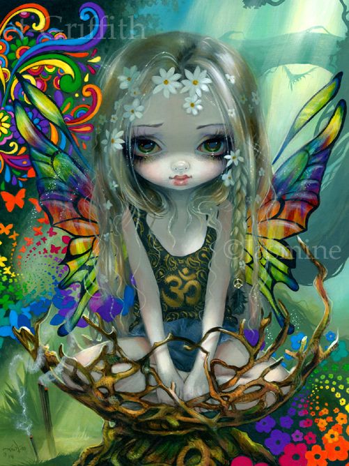 Jasmine BecketGriffith art print hippie hippy flower child fairy