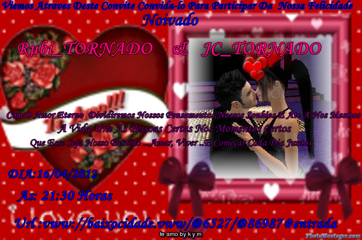 convite, noivado Rubi_TORNADO & JC_TORNADO