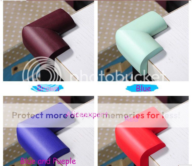 4pcs Baby Child Kids Safety Rubber Foam Furniture Corners Guards Protector 10COL