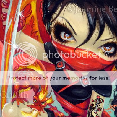 Fairy Face 185 Jasmine Becket Griffith Art Dragon Ninja Fantasy SIGNED 