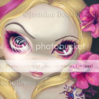 Fairy Face 46 Jasmine Becket Griffith Art Fantasy Flower Tattoo SIGNED 