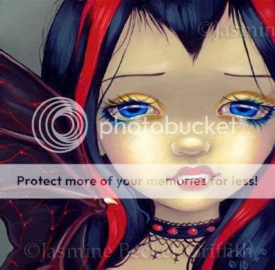   Jasmine Becket Griffith Gothic Vampire Big Eye SIGNED 6x6 PRINT  