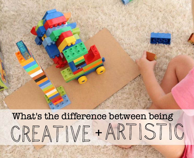 What's the difference between being creative and artistic? | Encouraging creativity in children